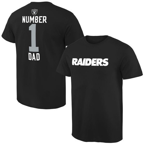 NFL Men's Oakland Raiders Pro Line Black Number 1 Dad T-Shirt